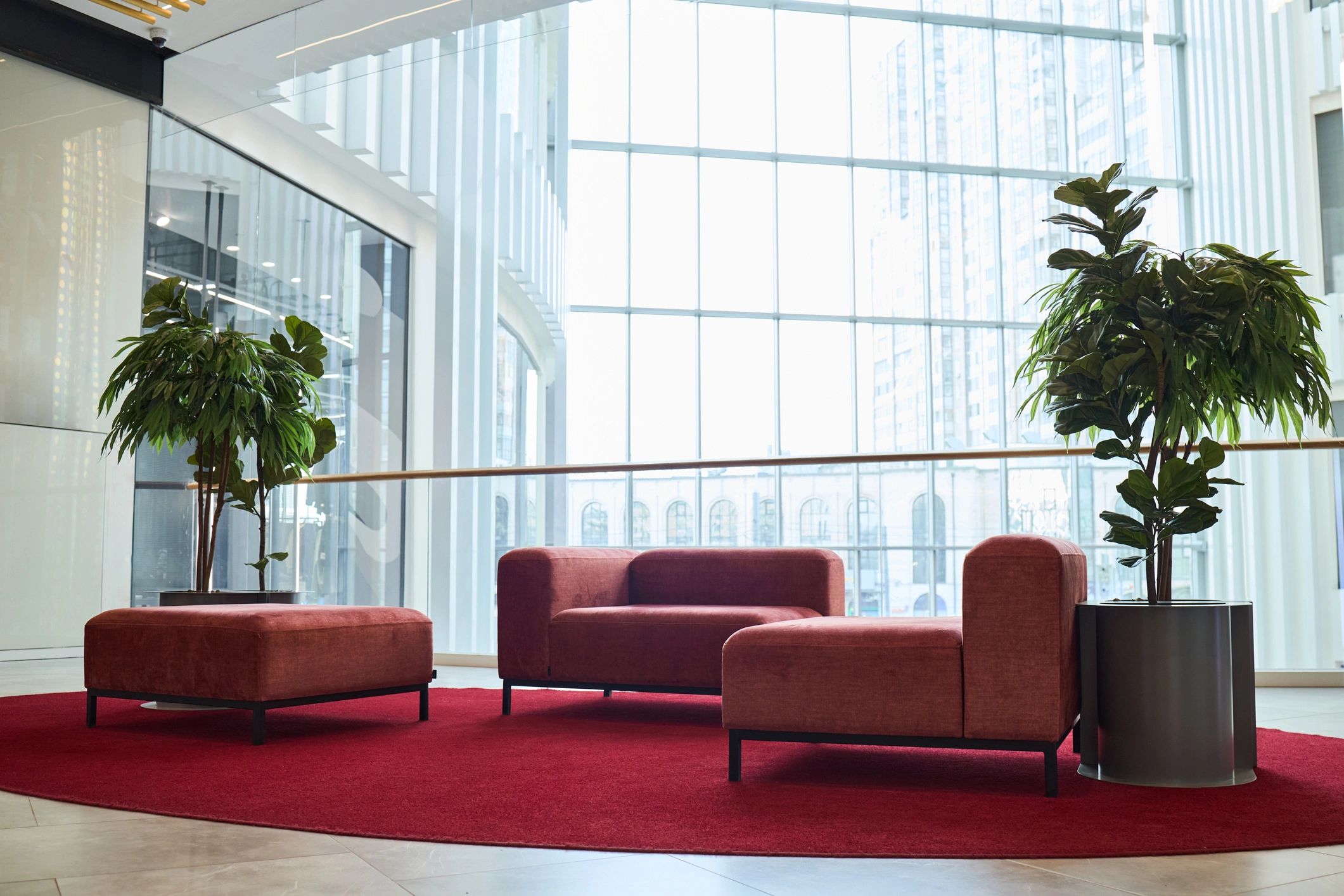 Modern office lobby and reception area